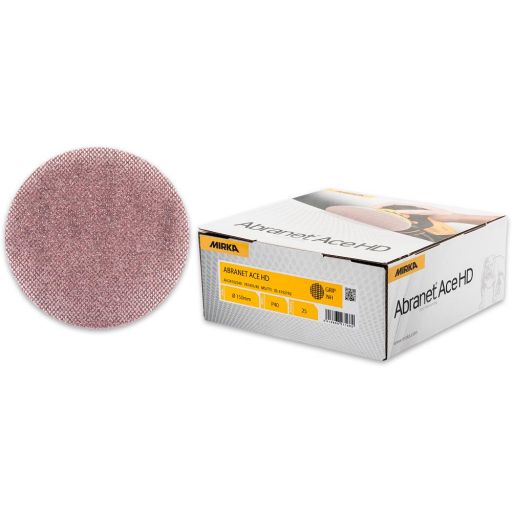 Mirka Abranet Ace HD Abrasive Discs 150mm (Pkt 25) - 40g