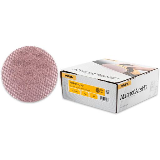 Mirka Abranet Ace HD Abrasive Discs 150mm (Pkt 25) - 60g