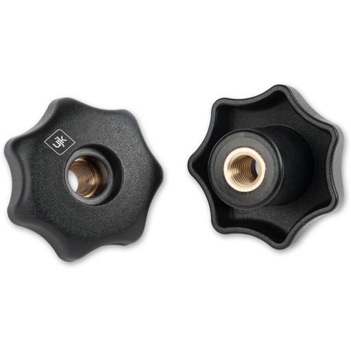 UJK Star Knobs Threaded Through Hole M8 (Pair)