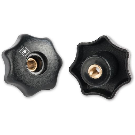 UJK Star Knobs Threaded Through Hole M6 (Pair)