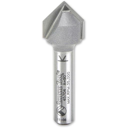 Amana 90° Vee Groove Router Cutter 1/4" Shank