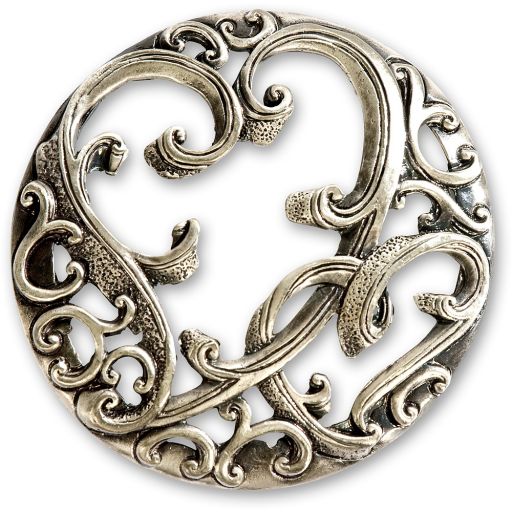 Pewter Lid - Filigree Heart