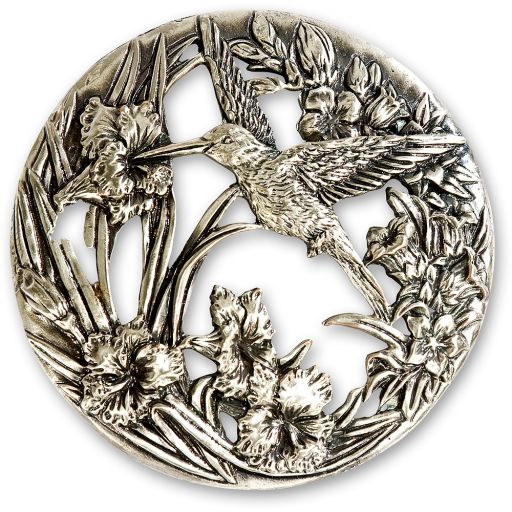 Pewter Lid - Hummingbird