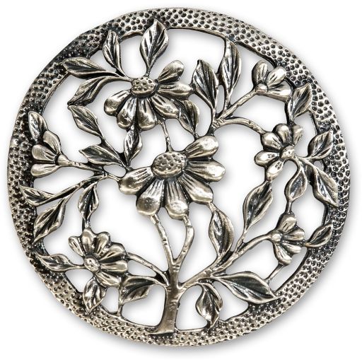 Pewter Lid - Flowers