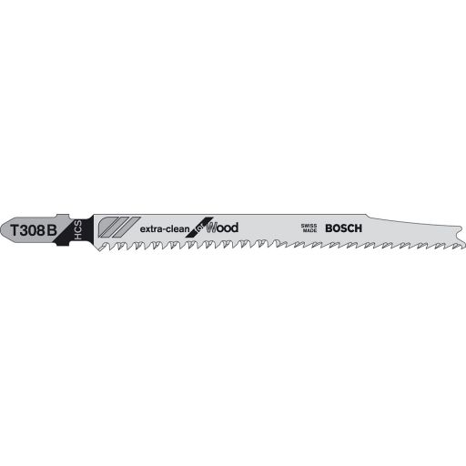 Bosch T308B Jigsaw Blades Clean Wood Cutting (Pkt 5)