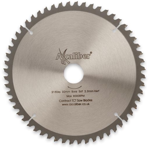 Axcaliber Contract TCT Saw Blade Neg Rake - 215mm x 2.2mm x 30mm 56T