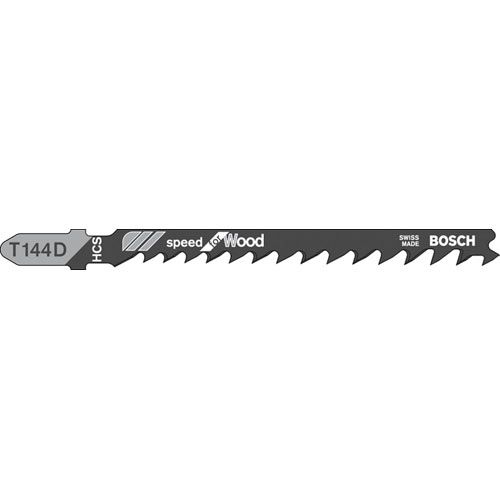 Bosch T144D Jigsaw Blades Fast Wood Cutting (Pkt 5)