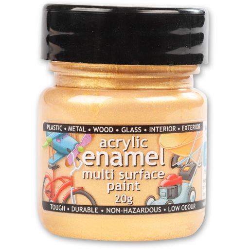 Polyvine Acrylic Enamel Paint - Metallic Bright Gold 20ml